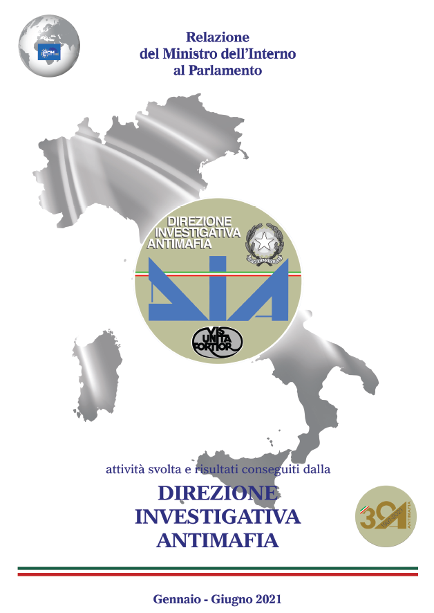 Direzione Investigativa Antimafia: pubblicata relazione I semestre 2021