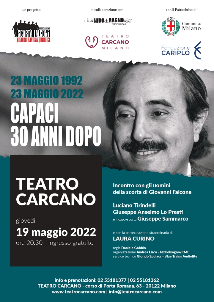 Milano 19/5: “Capaci, 30 anni dopo”
