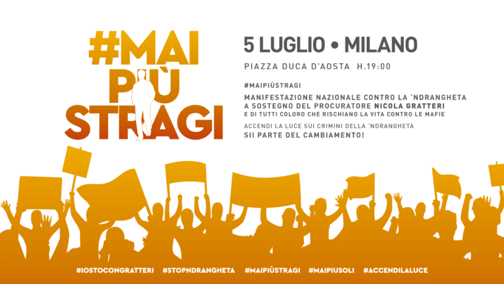 #Maipiùstragi: scendiamo in piazza come scorta civica, Milano 5 luglio