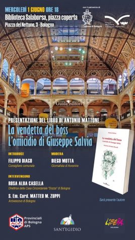 Bologna 1 giugno: presentazione del libro “La vendetta del boss”