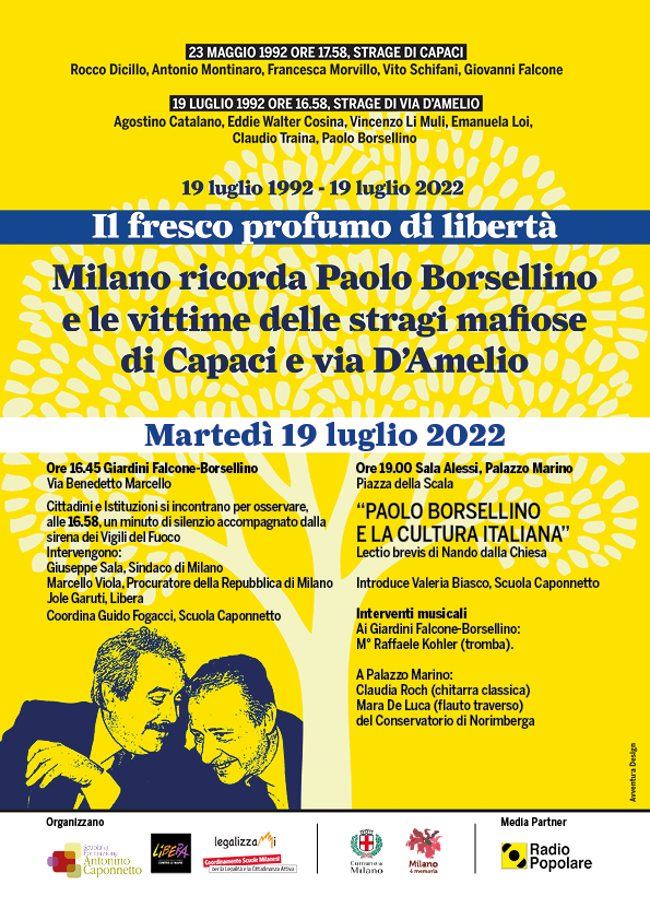 Milano 19 luglio 2022: “Il fresco profumo di libertà”