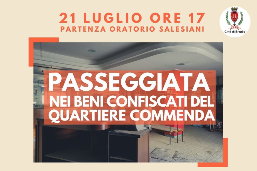 Passeggiata nei beni confiscati alla mafia a Brindisi giovedì 27 luglio