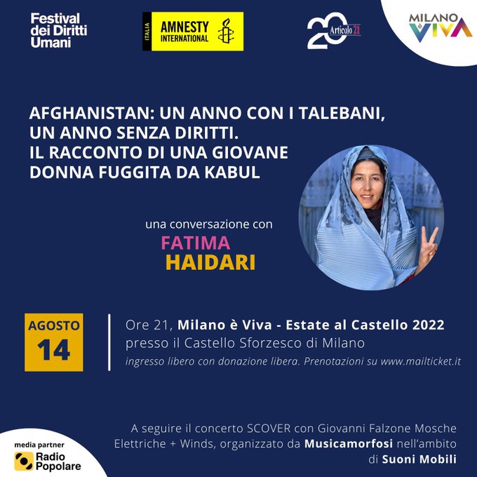 Milano 14/8: “Afghanistan: un anno con i talebani, un anno senza diritti”