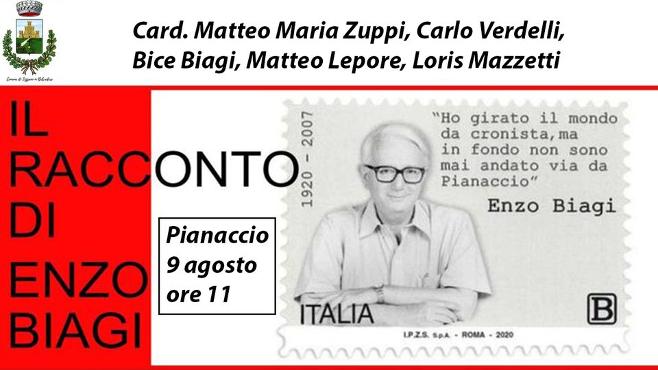 Martedì 9/8 Lizzano in Belvedere (BO): “Il racconto di Enzo Biagi”