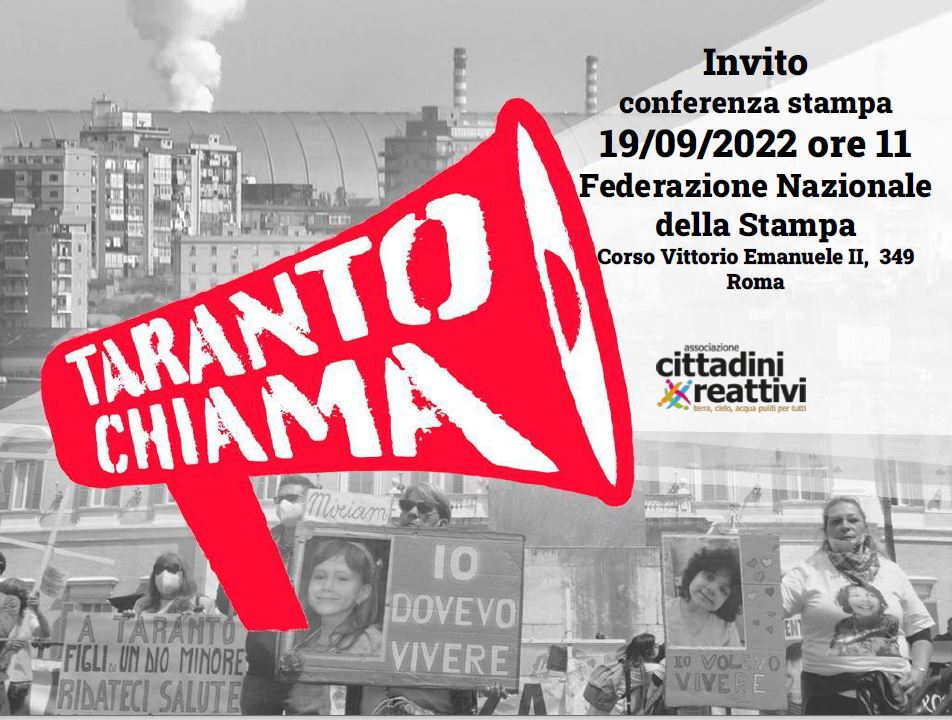 “Taranto chiama”, la stampa risponde? Appuntamento lunedì 19 settembre Fnsi, Roma
