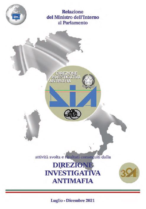 Dia: pubblicata la relazione del II semestre 2021