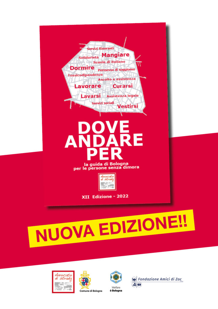 Dove andare per…Bologna. Pronta la nuova edizione della guida per le persone senza dimora