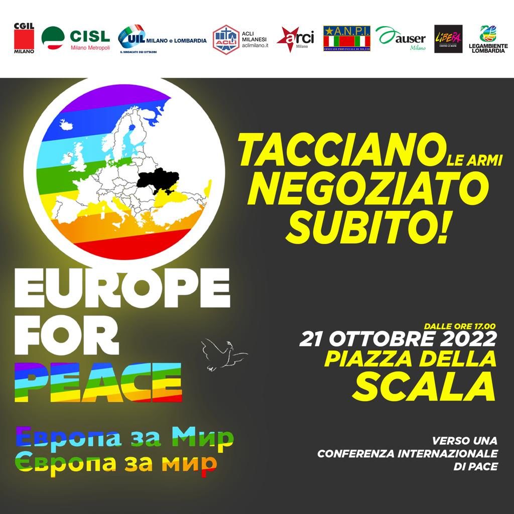 Milano 21 ottobre: “Tacciano le armi! Negoziato subito”