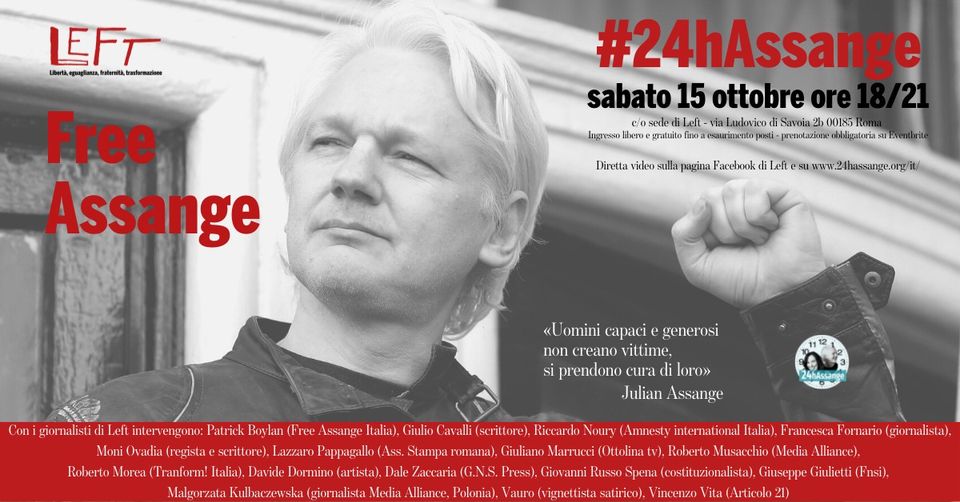 Un coro di voci a sostegno del giornalista Julian Assange