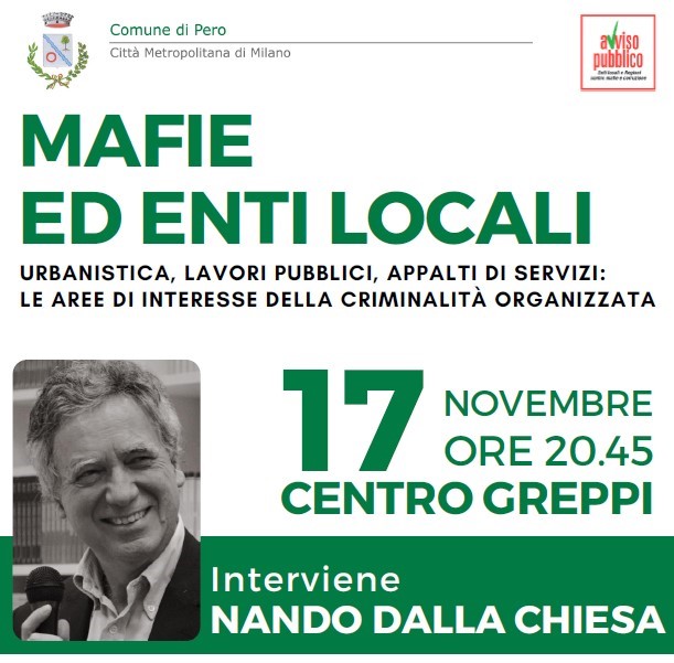 “Mafie ed Enti locali”: incontro a Pero (MI) con Nando dalla Chiesa