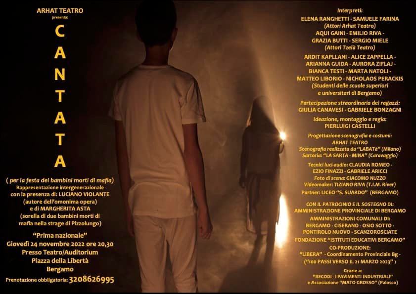 Bergamo 24 novembre: “Cantata per la festa dei bambini morti per mafia”