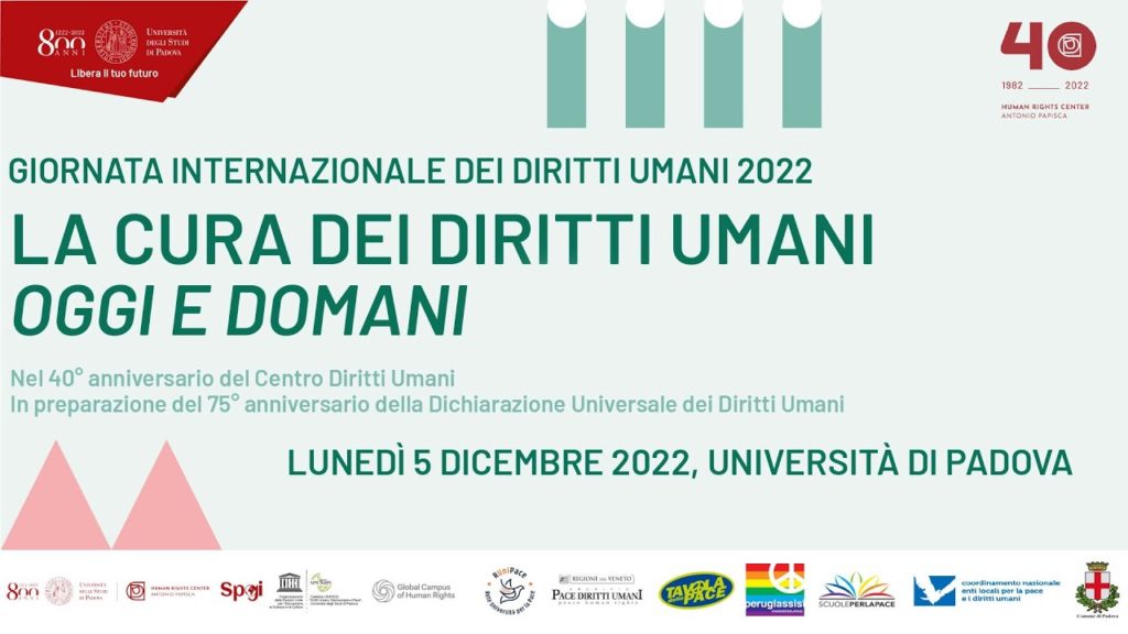 Padova 5 dicembre: “La cura dei diritti umani, oggi e domani”