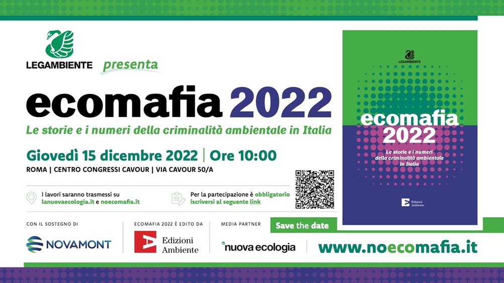 Roma 15 dicembre, presentazione del rapporto Ecomafia di Legambiente