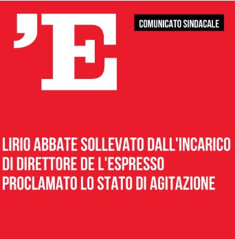 L’Espresso, Lirio Abbate licenziato, al suo posto Bfc insedia Alessandro Rossi