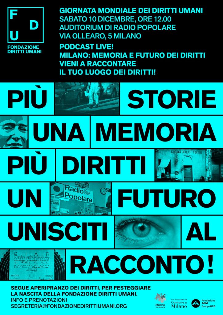 Giornata Mondiale dei Diritti Umani, 10 dicembre: “Milano: memoria e futuro dei diritti”