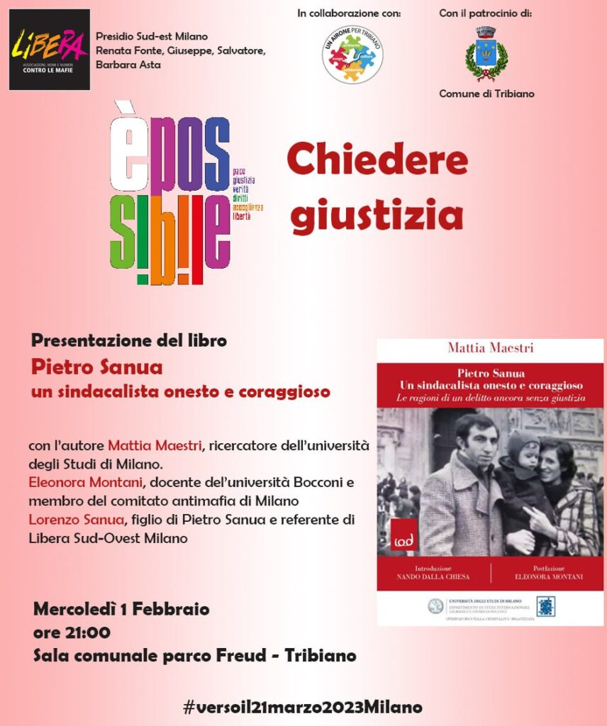 Tribiano (MI), mercoledì 1 febbraio: “È possibile chiedere giustizia”