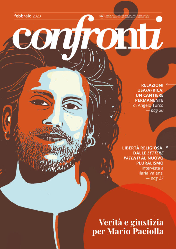 Il numero di febbraio di “Confronti” ospita uno speciale su Mario Paciolla