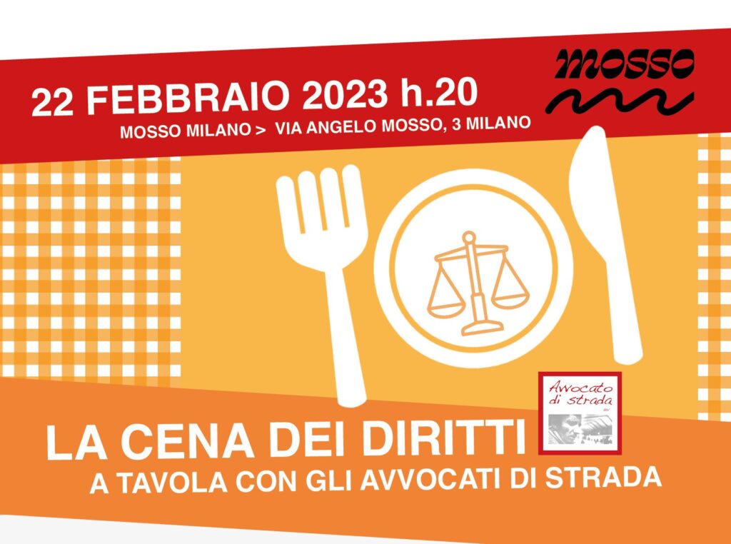 La cena dei diritti: a tavola con gli Avvocati di strada!