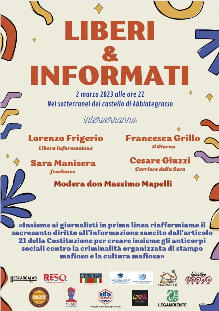 Abbiategrasso (MI) 2 marzo: “Liberi & Informati”