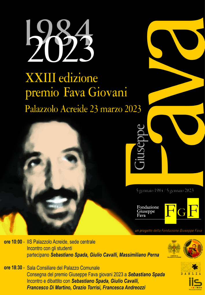 Premio Fava Giovani 2023 e spettacolo di Giulio Cavalli