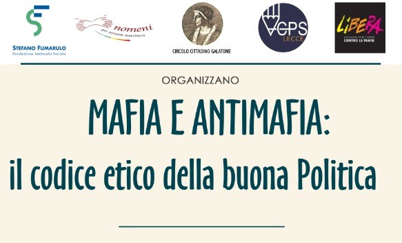 Mafia e antimafia, a Galatone (LE) il primo di un ciclo di incontri tematici