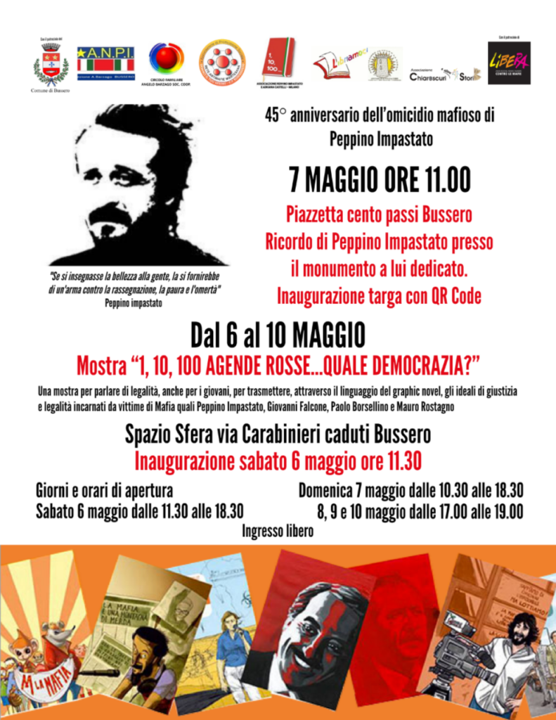 Bussero (MI) ricorda Peppino Impastato dal 6 al 10 maggio