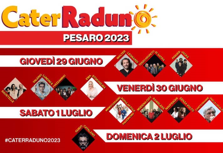 CaterRaduno 2023, a Pesaro dal 29 giugno al 2 luglio