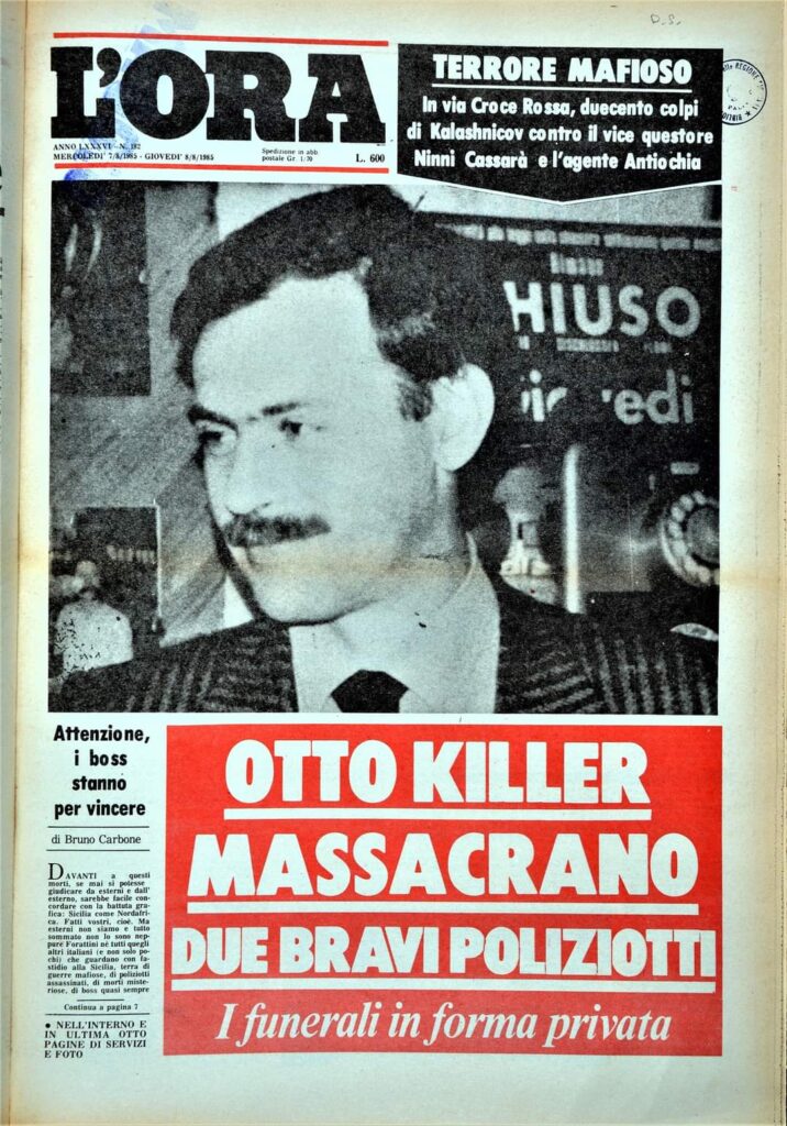 Ninni Cassarà. La mafia lo uccise d’estate e uno dei suoi killer resta ancora latitante