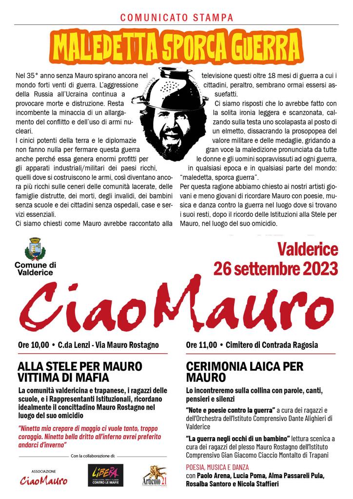 Ciao Mauro 2023. Maledetta sporca guerra!