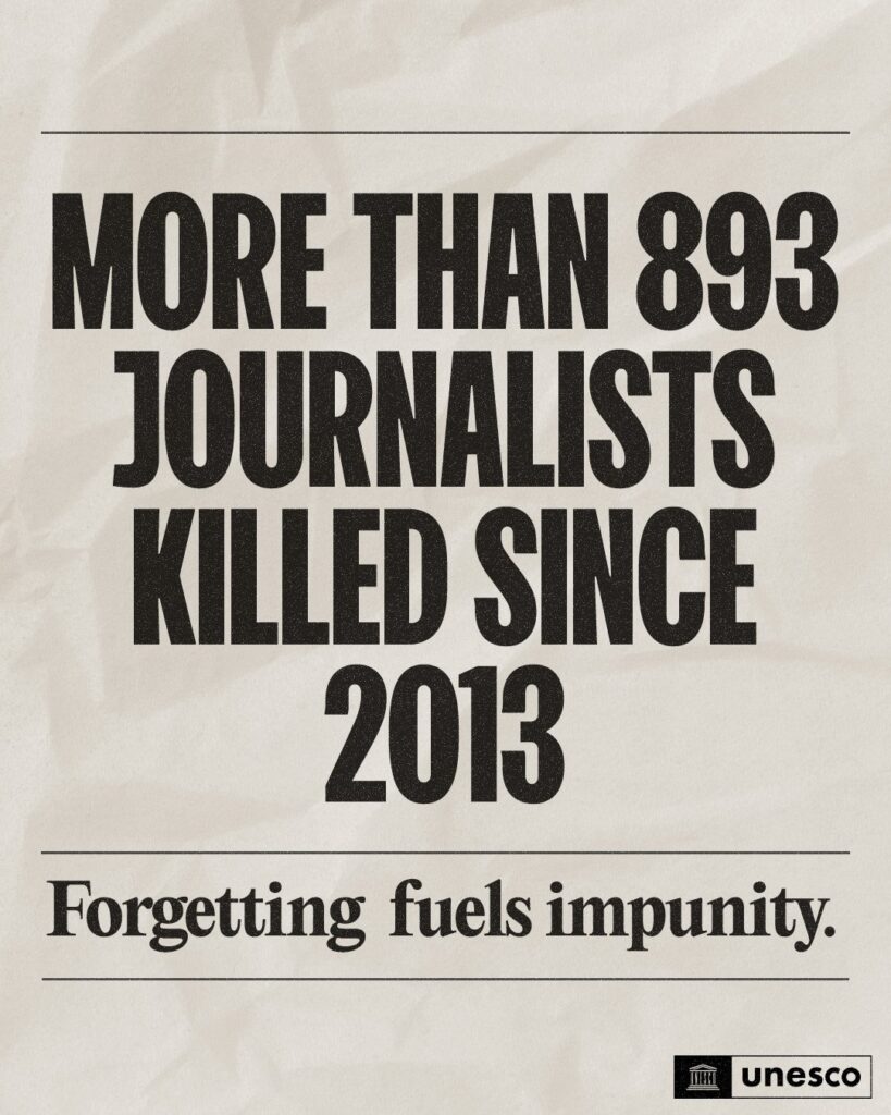 International Day to End Impunity for Crimes against Journalists, 2 November