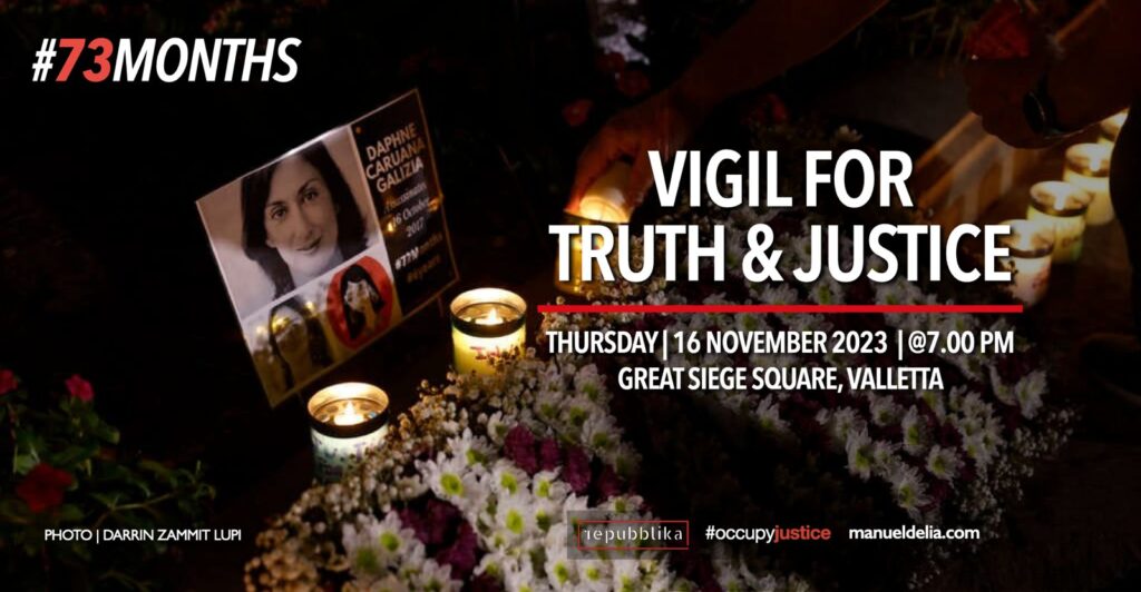 “Vigil for Truth and Justice”. Malta ricorda Daphne Caruana Galizia