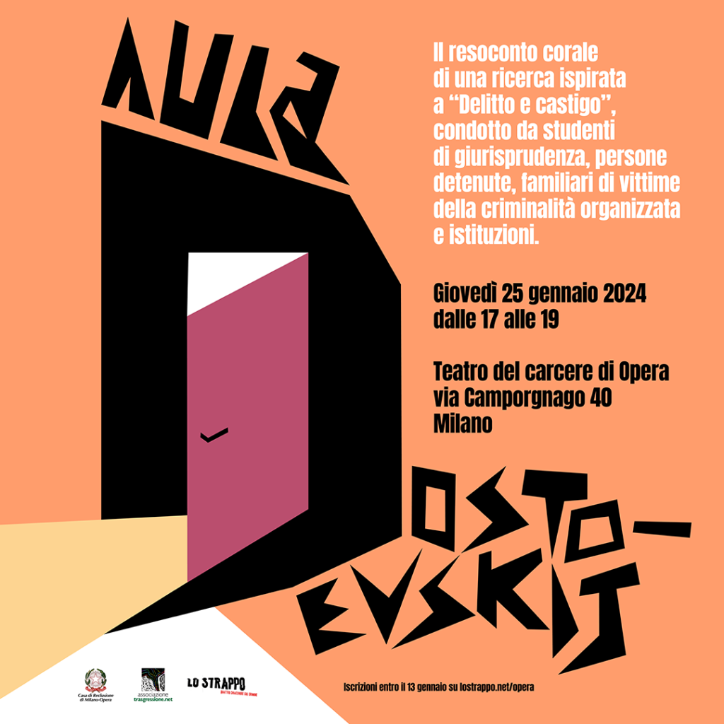 Delitto e castigo al carcere di Opera: “Aula Dostoevskij” giovedì 25 gennaio 2024