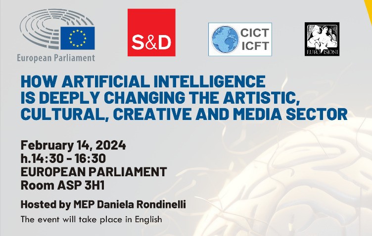 Bruxelles 14 gennaio, al Parlamento Europeo evento di Eurovisioni su intelligenza artificiale