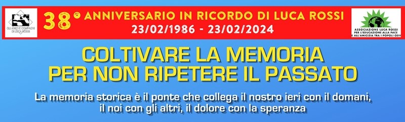 38° anniversario in ricordo di Luca Rossi