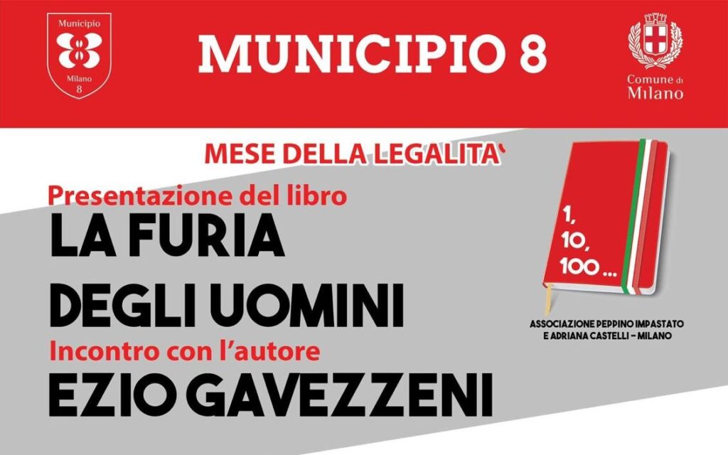 Al Municipio 8 di Milano presentazione del libro “La furia degli uomini”