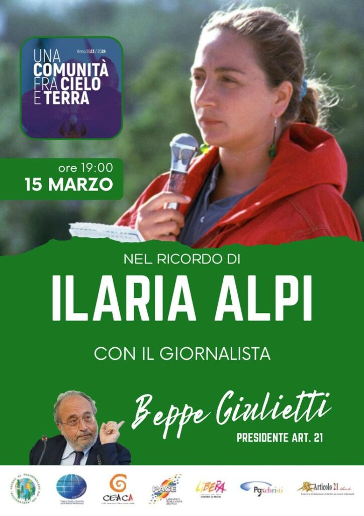 Una comunità fra Cielo e Terra. Ilaria Alpi, a 30 anni dalla morte il 15 marzo incontro a Potenza