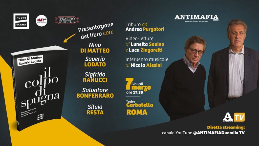 Roma 7 marzo, presentazione del libro ”Il colpo di spugna”