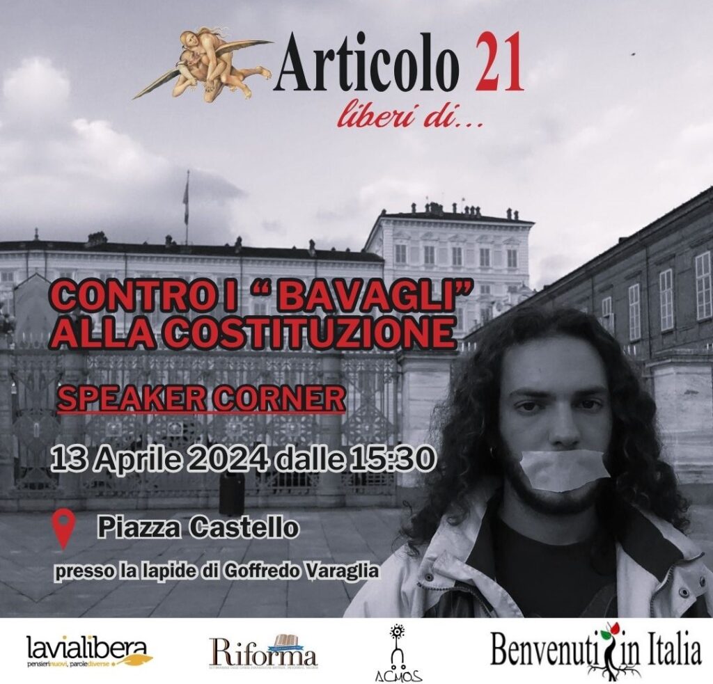 La lapide di Varaglia diventa «speakers’ corner». Appuntamento a Torino sabato 13 aprile