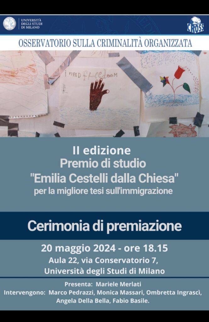 Cerimonia di premiazione Premio di studio “Emilia Cestelli dalla Chiesa”