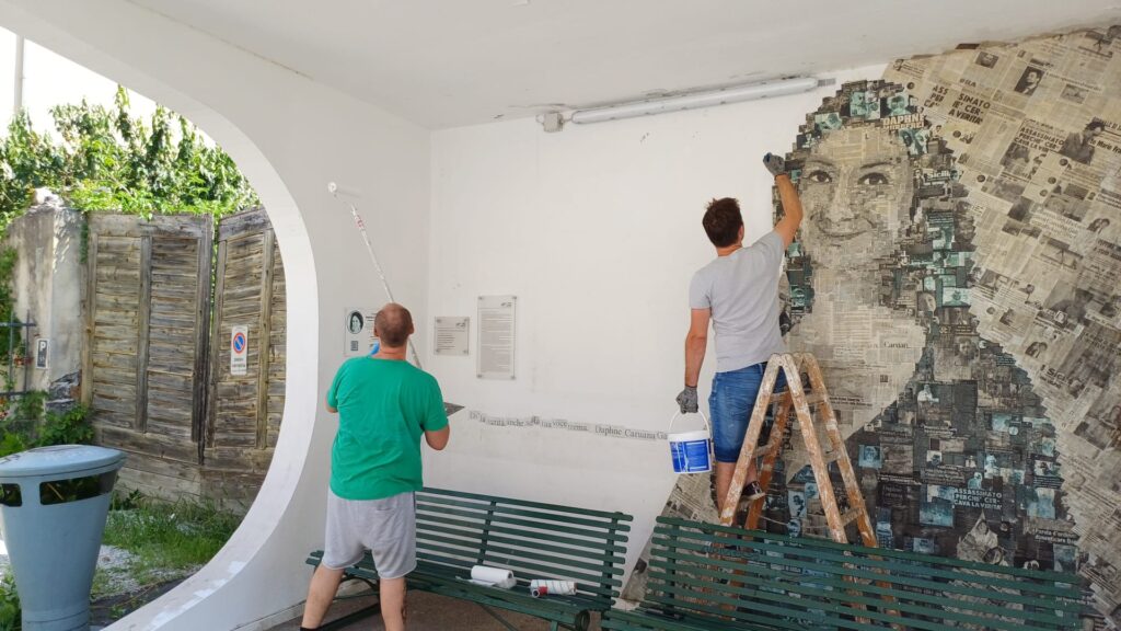 Ronchi dei Legionari (GO), rimesso a nuovo il murales dedicato a Daphne Caruana Galizia