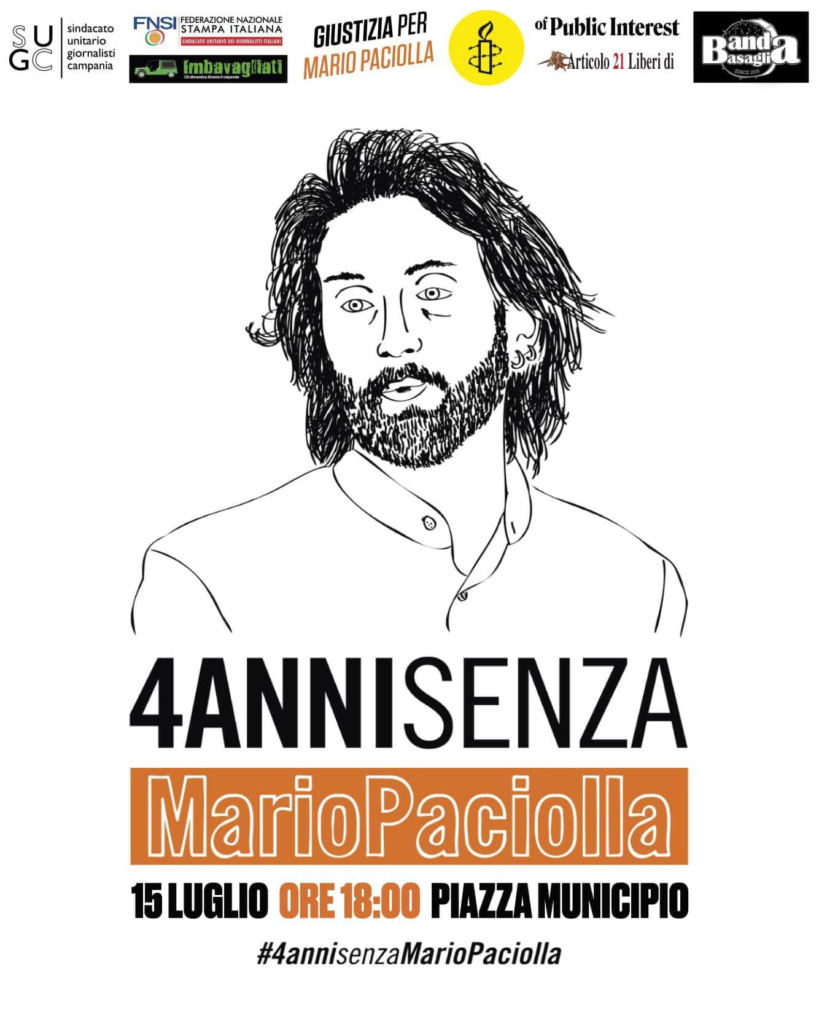 Napoli ricorda #4 anni senza Mario Paciolla
