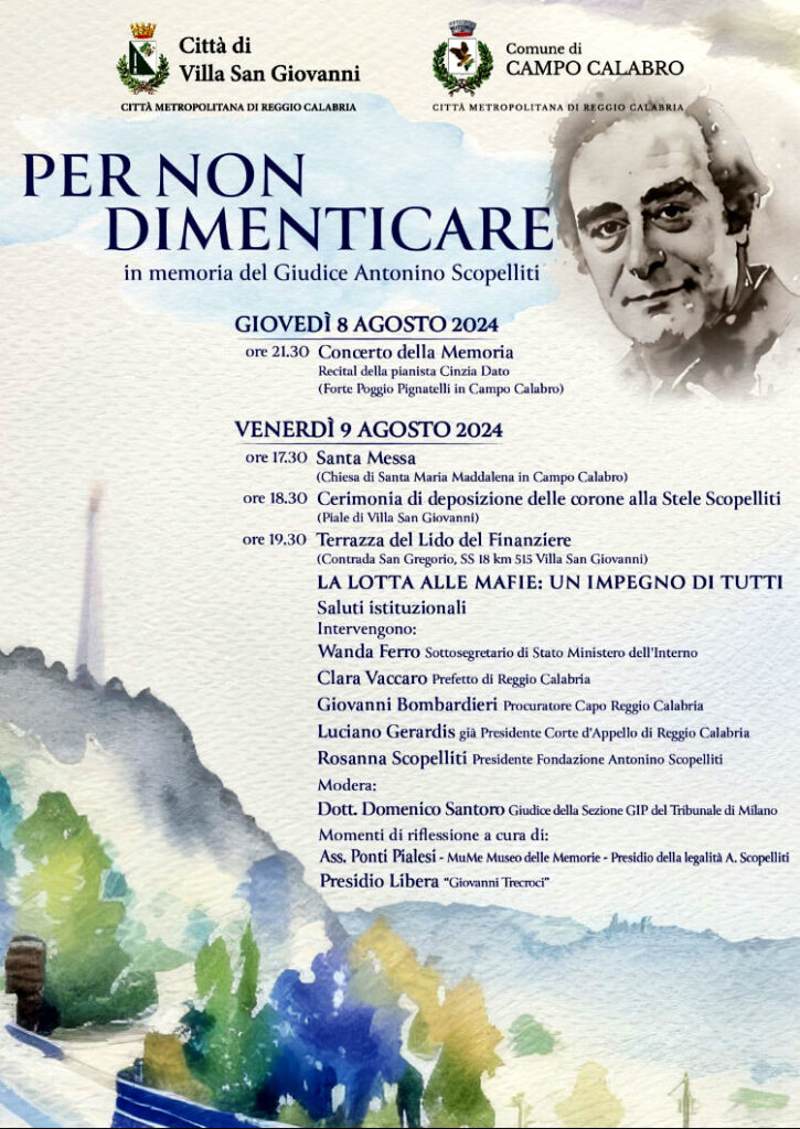 Per non dimenticare: le iniziative in memoria del giudice Scopelliti a 33 anni dalla morte