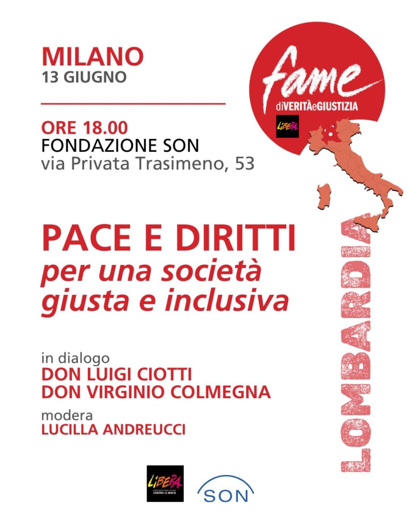 Il 13 giugno SON ospita don Luigi Ciotti, in dialogo con don Virginio Colmegna