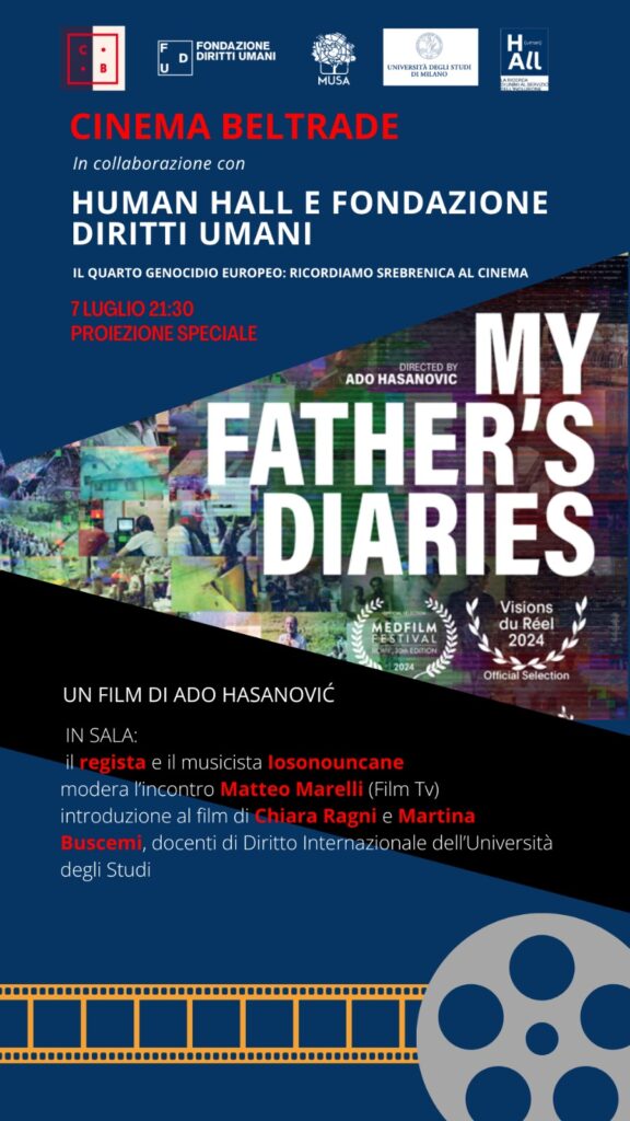 Ricordiamo Srebrenica al cinema, Milano 7 luglio