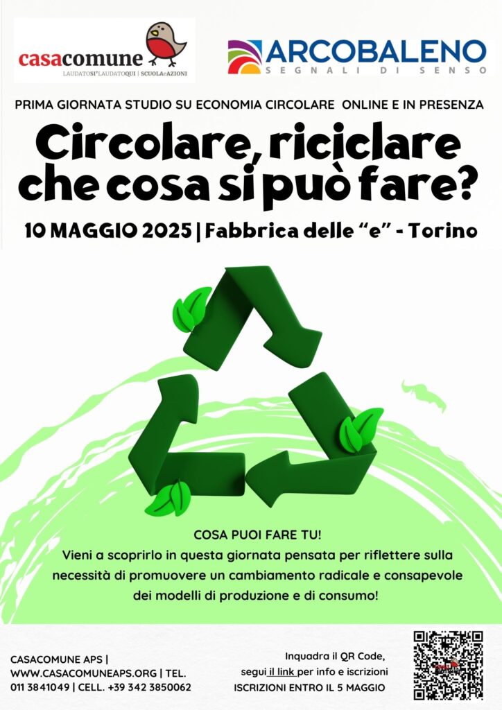 “Circolare, riciclare, che cosa si può fare?”, la nuova proposta formativa di Casacomune