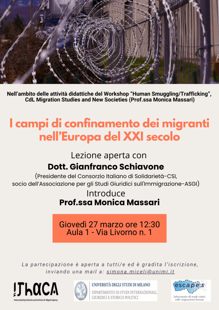 I campi di confinamento dei migranti nell’Europa del XXI secolo. Lezione aperta alla Statale di Milano
