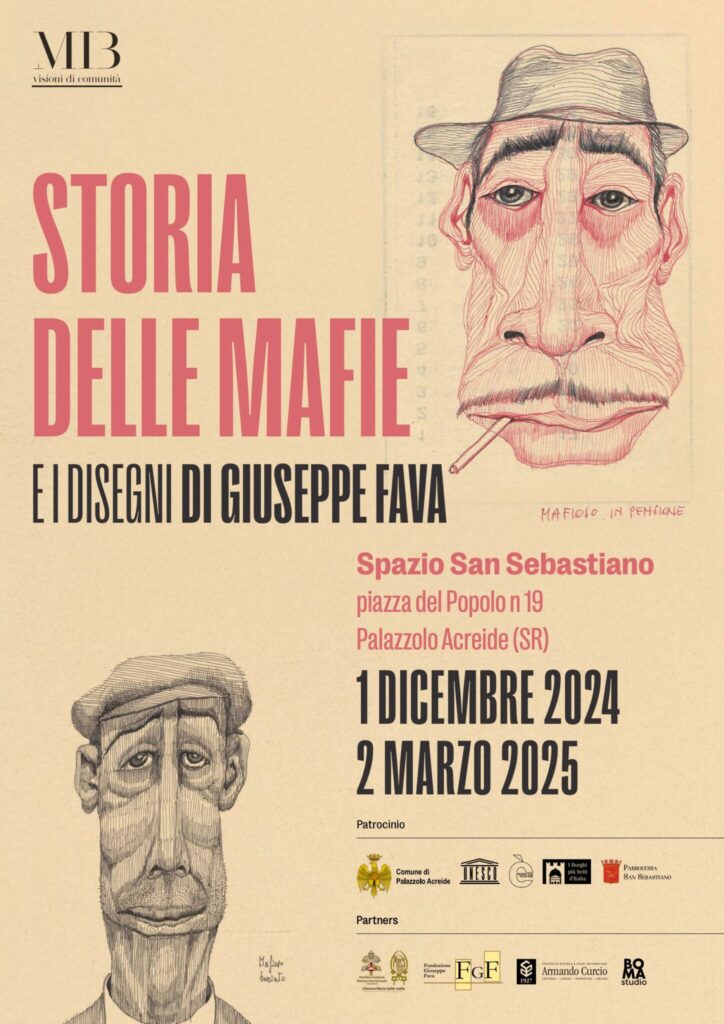 “Storia delle mafie e i disegni di Giuseppe Fava” dal 1 dicembre a Palazzolo Acreide (SR)