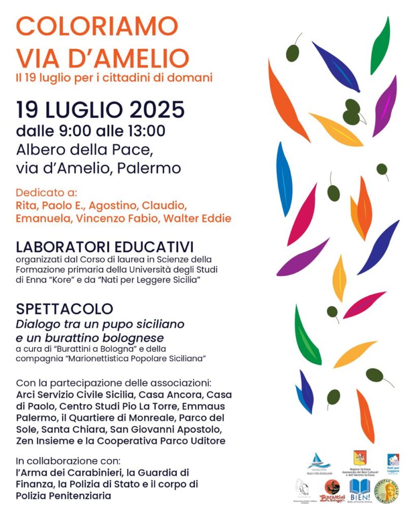 33° anniversario strage via D’Amelio: due giornate di memoria e impegno civile