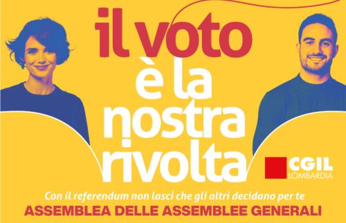“Il voto è la nostra rivolta”. CGIL Lombardia con Landini il 20 febbraio a San Giorgio su Legnano
