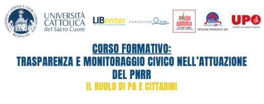 PNRR, trasparenza e monitoraggio civico. Dal 4 marzo il corso promosso da LIBenter con Avviso Pubblico